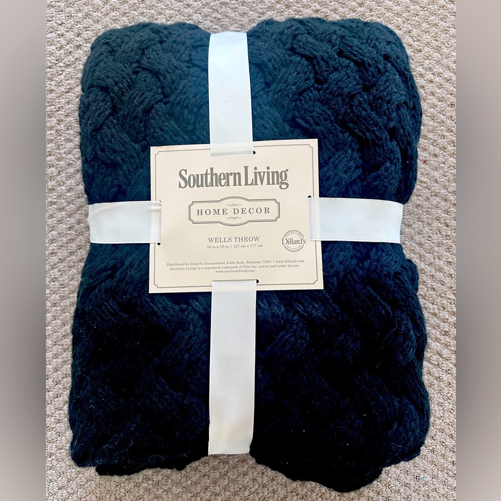Southern Living Dillards Exclusive Black Throw Blanket, 50" x 70"